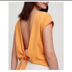 (8) Aritzia Wilfred tie back top